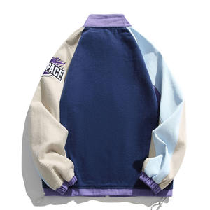 Custom High Quality Baseball Jacket Stitching Chenille Patch Embroidery Stand Collar Letterman Varsity Jacket for Men - Product Image 6