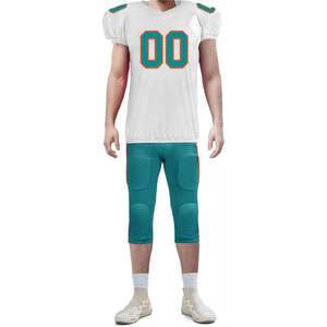 เสื้ออเมริกันฟุตบอลแบบสั่งทำขายดี ระบายอากาศ ป้องกันรังสียูวี แขนสั้น คุณภาพสูง MOQ ต่ำ มีสินค้าในสต็อก - Product Image 4