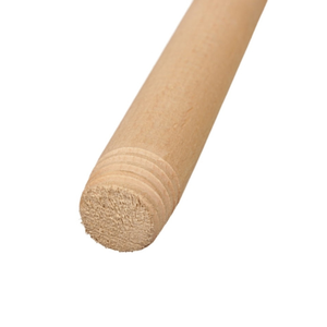 Manche de balai en bois de hêtre fileté 120 cm, finition non poncée, diamètre 22 mm, manche de rechange, vente en gros, logo personnalisable - Product Image 1