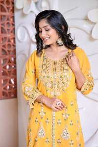 Vêtements de soirée style pakistanais Salwar Kameez pour femmes Design traditionnel Pelouse Shalwar Kameez - Product Image 5