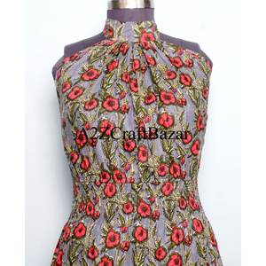 Best Selling Women's 100% Cotton Maxi <b>Dress</b> Handmade <b>Summer</b> Beach Wear floral Print Soft Casual <b>Boho</b> Style Natural Free - Product Image 6