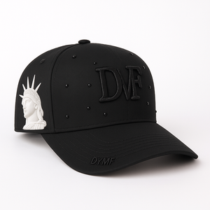 Nón kết thể thao da lộn thêu 5 mảnh cổ điển, vành cong, đính đá, may tại xưởng, có lớp lót satin - Product Image 3