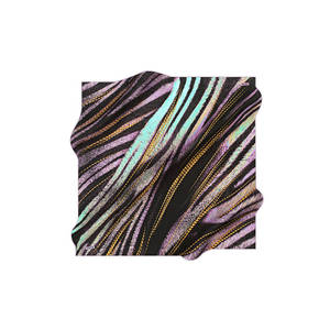 Vintage Designer Logo Scarf-Black Silk Square Digital Print - Product Image 1