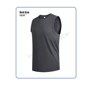 Gilet sans manches unisexe personnalisable grande taille respirant en soie glacée antibactérien séchage rapide décontracté course à pied fitness été - Product Image 5