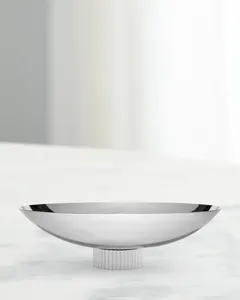 Bol en métal élégant, fait à la main, moderne, poli, de luxe, accessoires pour la salle à manger, hôtel, fête, plante, aluminium non plaqué, sûr, artisanal - Product Image 1