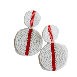 Boucles d'oreilles pendantes en perles de rocaille de style ethnique, faites à la main avec motif personnalisé - Product Image 6