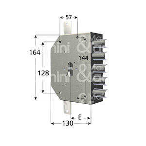 CIERRE DE CILINDRO aplique triple 2 vueltas Accesorio protector universal 38 mm Arte de placa de percusión. 42 y arte de escudo. 30 PE - Product Image 1