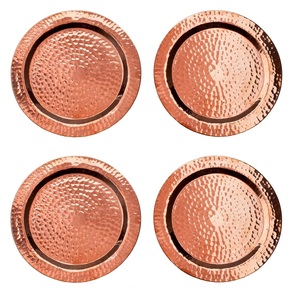 Dessous de verre en cuivre pur nouvellement produit décor de Table tenue de fête de mariage utiliser 100% à la main en cuivre tasse à thé caboteur taille personnalisée - Product Image 2