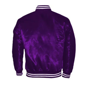 2025 Custom Embroidery Logo Satin Varsity Bomber <b>Jacket</b> Custom Made Woman Winter Wear Bomber <b>Jacket</b> for Women's Satin <b>Jackets</b> - Product Image 2