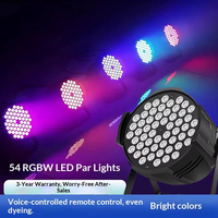 Lumière PAR LED RGB 54x3W activée par le son, pleine couleur, pour lavage de scène, éclairage frontal pour mariage, événement, studio de danse, éclairage d'ambiance