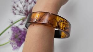 Women's Stylish Brass Fashion <b>Bracelet</b> Multi-Color Wood Resin Bangle <b>for</b> Everyday Use <b>Girls</b> Jewelry - Product Image 6