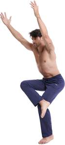 Pantalons de survêtement pour hommes Pantalons de yoga en coton avec cordon de serrage Fermeture élastique à la taille Tissu extensible dans les 4 sens - Product Image 3