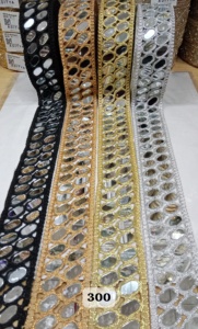 Exclusivo espejo adornado Grosgrain bordes para casas de moda y estudios de ropa diseñador boda Trim Grosgrain cinta - Product Image 3