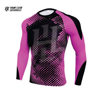 Vente en gros 2025 personnalisé MMA Rash Guard personnalisé Sublimation imprimé Bjj Rash Guard haute qualité combat formation Rash Guard - Product Image 1