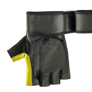 Recién llegado, logotipo personalizado Unisex deportivos con guantes de cuero, guantes de levantamiento de pesas para entrenamiento físico de alta resistencia para uso en gimnasio con empuñaduras - Product Image 4