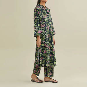 ชุดลำลอง ชุดออกงาน 2 ชิ้น สำหรับผู้หญิง ไซส์ผู้ใหญ่ ชุดชาลวาร์ คามีซ ดีไซน์เนอร์ชาวปากีสถาน ลายพิมพ์ - Product Image 5