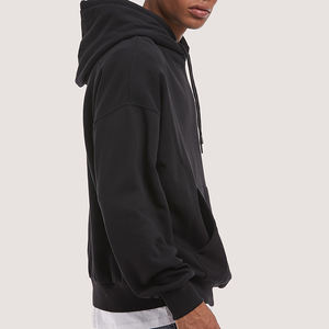 เสื้อฮู้ดแบบสวมหัวผ้าเฟรนช์เทอร์รี่มีฮู้ดสำหรับผู้ชายเสื้อฮู้ดแบบสวมศีรษะโอเวอร์ไซส์ลำลองสำหรับผู้ชาย - Product Image 2