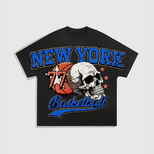 Camiseta de algodón DTG DTF con estampado personalizado para hombre, ropa de calle de gran tamaño, camiseta informal de manga corta con gráfico, venta al por mayor - Product Image 1