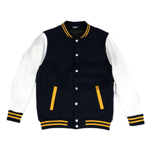 New Wholesale <b>Men</b> Custom High Quality Windproof Breathable Casual Cotton Polyester Fleece Varsity Jacket Embroidery - Product Image 4