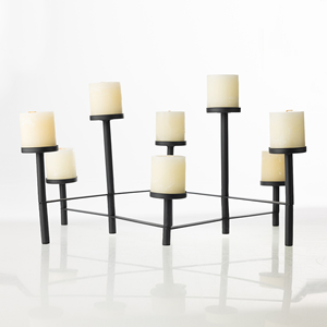 Ensemble de 2 bougeoirs en métal faits à la main pour la fête de mariage et la décoration d'événements à la maison. - Product Image 4