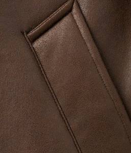 Blouson d'hiver pour homme en cuir d'agneau véritable marron, col montant, tissu en laine, fermeture éclair, écologique, séchage rapide, respirant - Product Image 3