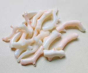 Bâton de corail blanc naturel, 75Cts, bâtons d'ombre rose, 100% pierres précieuses blanches de corail naturel, bâtons polis en vrac, fabrication de bijoux - Product Image 6