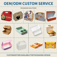Caja de cartón blanca personalizada al por mayor para envíos aéreos, inserto para catering, envase de comida rápida, caja para pollo frito