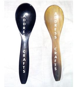 Cuchara de cuerno de alta calidad con mango de diseño Cuchara de cuerno de búfalo Producto de Venta caliente para el hogar y el hotel por dirección artesanal - Product Image 4