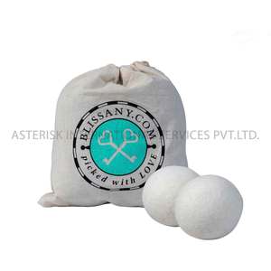 Bolas de secadora de lana grandes de tela Natural orgánica Bola de lavadora XL Bola de secadora de lana antiestática Extra grande para ropa orgánica - Product Image 2