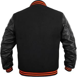 OEM Custom Winter Vintage School College Men's Varisty Jackets Letterman Crop Varsity CollegeBaseballjacket for men - Product Image 3