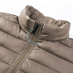 New Arrival Full Zipper Stand Collar Puffer <b>Jacket</b> for Men <b>Slim</b> <b>Fit</b> Private Label Front Logo Eco-Friendly & Breathable Low MOQ - Product Image 3
