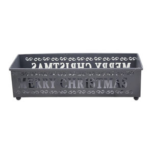 Haute qualité Design fer métal avent bougeoir gris fini pour la maison et la fête de noël éclairage décoration en gros en vrac - Product Image 5