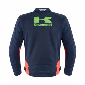 Chaqueta de Motociclismo Rawasaki para Hombre, Cuero Vacuno Genuino, Protección Nivel 2 CE con Soporte para la Espalda - Product Image 2