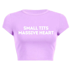 Camiseta recortada Sexy personalizada para mujer, camiseta Harajuku para bebé, camiseta de tela, decoración de bordado de estilo informal - Product Image 4