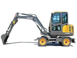 รถขุดล้อยางรุ่น SY50W พร้อมเครื่องยนต์ Perkins เกียร์บ็อกซ์ แรงบิดสูง รับน้ำหนักได้ 5000 กก. สำหรับใช้งานในฟาร์ม - Product Image 2