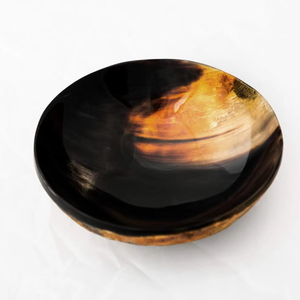 Cuenco de Color de cuerno negro de la mayoría de la calidad, cuenco de cuerno de búfalo indio, cuenco de servicio de cuerno Natural hecho a mano - Product Image 1