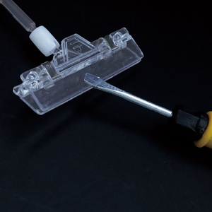 LUMEF Clip d'affichage articulé transparent Hauteur réglable (11cm) Base de serrage solide Écologique Durable PVC/PET pour petit Transparent - Product Image 4