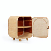 Mini armoire en rotin, table d'appoint en bois naturel, meubles classiques pour salon, vente en gros, artisanat vietnamien Viettime