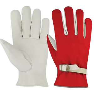 Logo personnalisable Gants de conduite en cuir de chèvre de qualité supérieure de haute qualité Protection des mains et des bras de sécurité à usage intensif Protection - Product Image 2