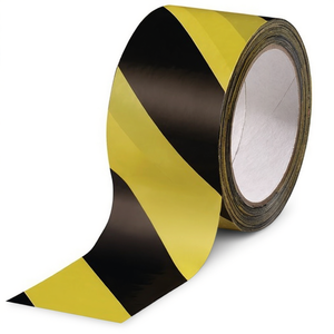 Ruban de marquage d'avertissement BURMANN PVC noir/jaune, longueur 66 m, largeur 60 mm, rouleau adhésif de bureau - Product Image 3