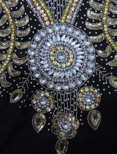 Dubai marroquí Kaftan modesto árabe Abaya Maxi fiesta desgaste vestido de boda playa elegante Jellabiya mano con cuentas bordado recto - Product Image 5