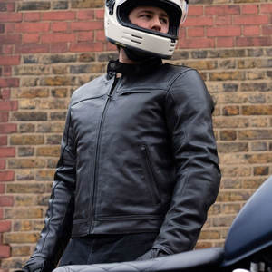 Best Selling High Quality Men's Winter Motorbike <b>Jacket</b> Cow Skin Leather Breathable Windproof <b>Waterproof</b> Stand Collar <b>Thin</b> Style - Product Image 3