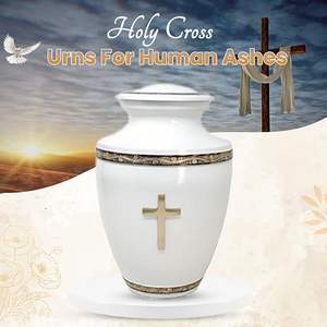 Urna de cremación para cenizas humanas adultas, urna funeraria decorativa conmemorativa hecha a mano grande, urnas de cremación funeraria - Product Image 5
