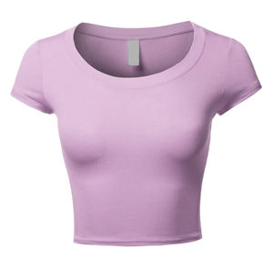 Top corto de algodón de manga corta para mujer con serigrafía personalizada Ideal para la moda de verano y el uso diario - Product Image 2