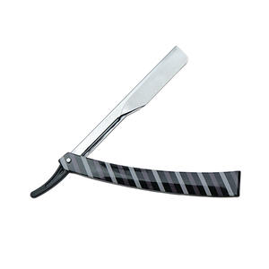 Navaja de Afeitar Profesional Negra para Barba, Cuchillas de un Solo Filo, Acero con Alto Contenido de Carbono, Sistema de Cuchillas Reemplazables para Cara/Cuerpo - Product Image 4