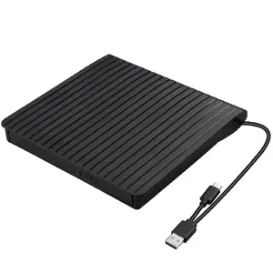Compatible with PC Laptop/Desktop/MacBook USB Optical Drive DVD rw Drive with SD/TF Card Slot 5 in 1 External Optical Drive
