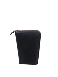 Vente chaude de haute qualité en cuir noir véritable à deux volets RFID mince femmes Long voyage portefeuille broderie bohème bonbons Multiple - Product Image 2