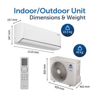 เครื่องปรับอากาศติดผนังแบบแยกส่วน Gree 18000btu 2 แรงม้า 1.5 ตัน อินเวอร์เตอร์อัจฉริยะ คุณภาพสูง สำหรับทำความเย็นอย่างเดียว วางจำหน่ายในสหรัฐอเมริกา - Product Image 6