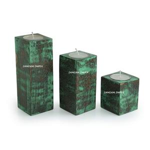 Candelabros de luz de té de madera antiguos pintados a mano para decoración del hogar para Navidad Diwali Día de San Valentín - Product Image 2