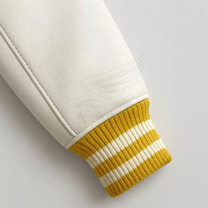 Customized Design Men's Letterman Jacket Front Logo High Street Style Winter Jacket <b>Wool</b>/<b>Cotton</b> Breathable New Arrival Custom - Product Image 4